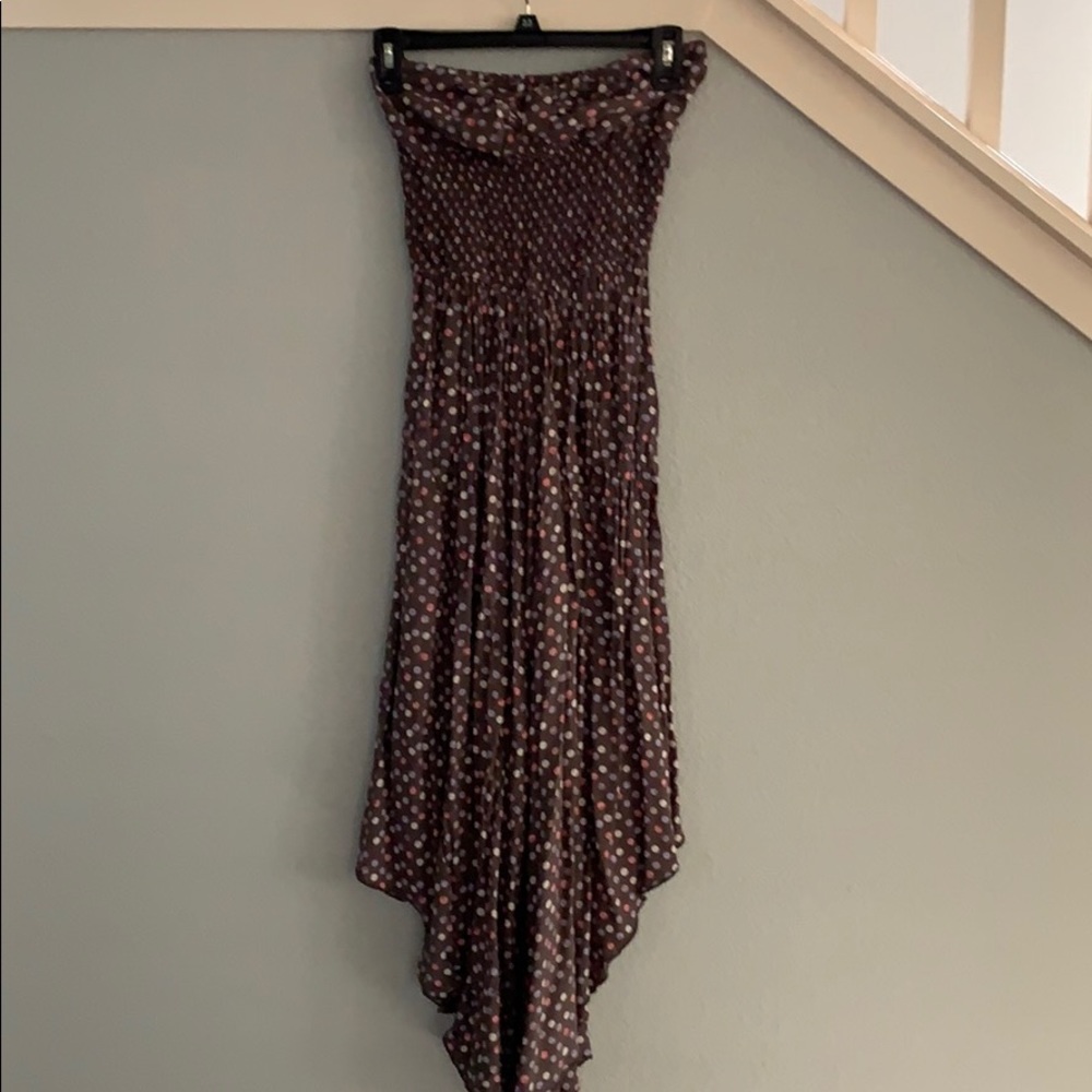 Strapless Jumpsuit, multicolored polka dots, small
